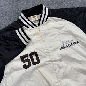 G Unit Varsity Jacket XL White Black‎ 50 Cent Official Heavy Weight Flaw Men's